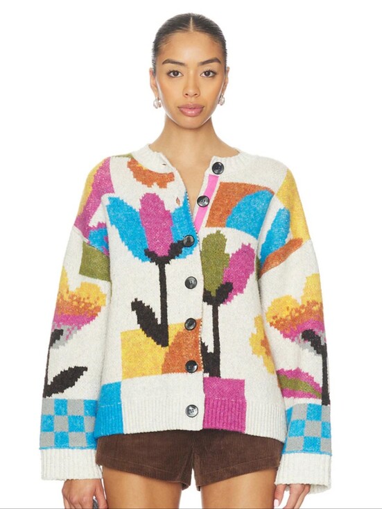 Free People Sweaters - 🌷🌷NEW FREE PEOPLE Tulip Whirl Cardigan Large RARE FIND